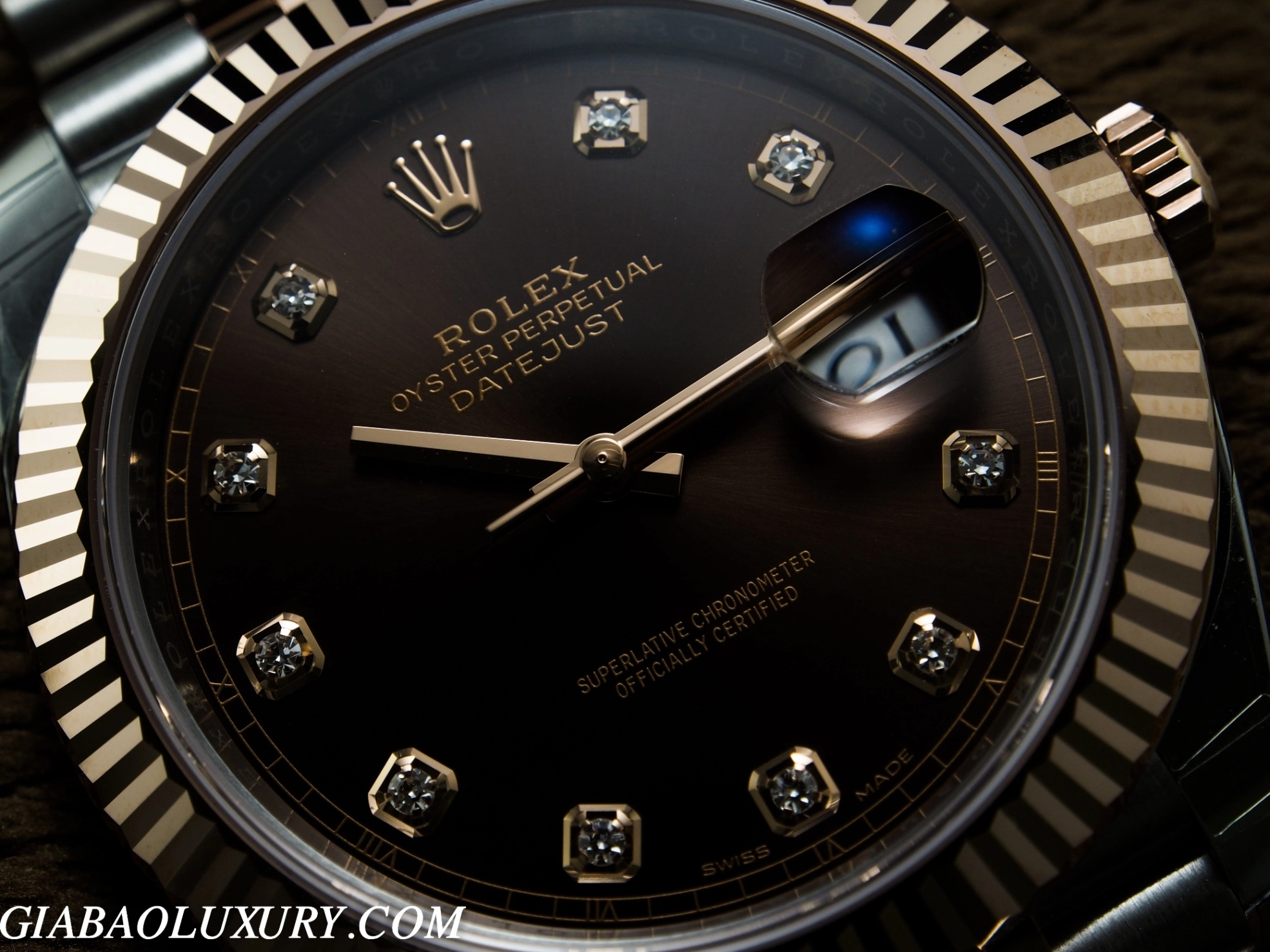 Rolex Datejust 41 126331 mặt chocolate: Everose Rolesor — ảnh chi tiết 16