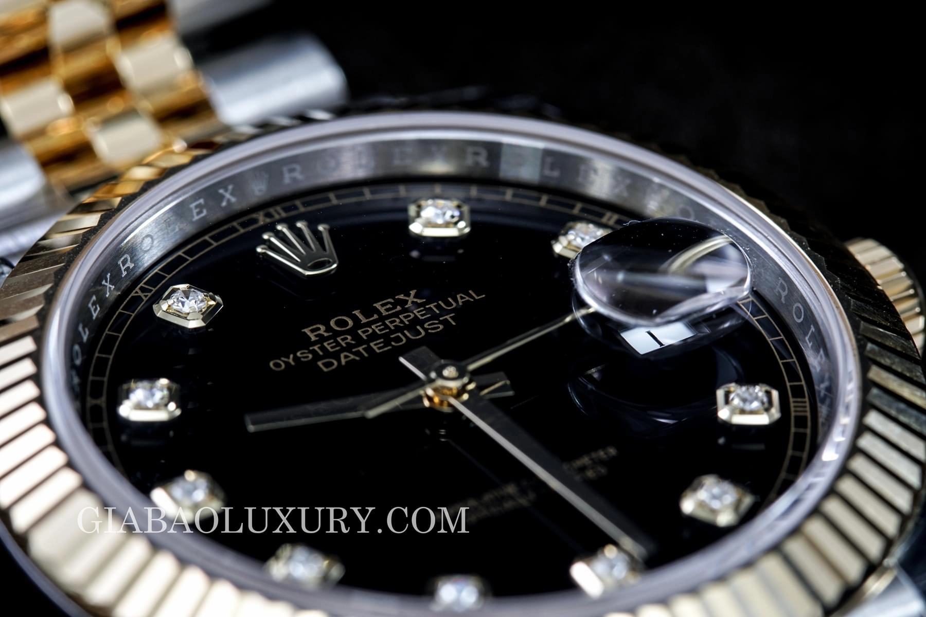 Rolex Datejust 41 126333 mặt đen cọc kim cương — ảnh chi tiết 04