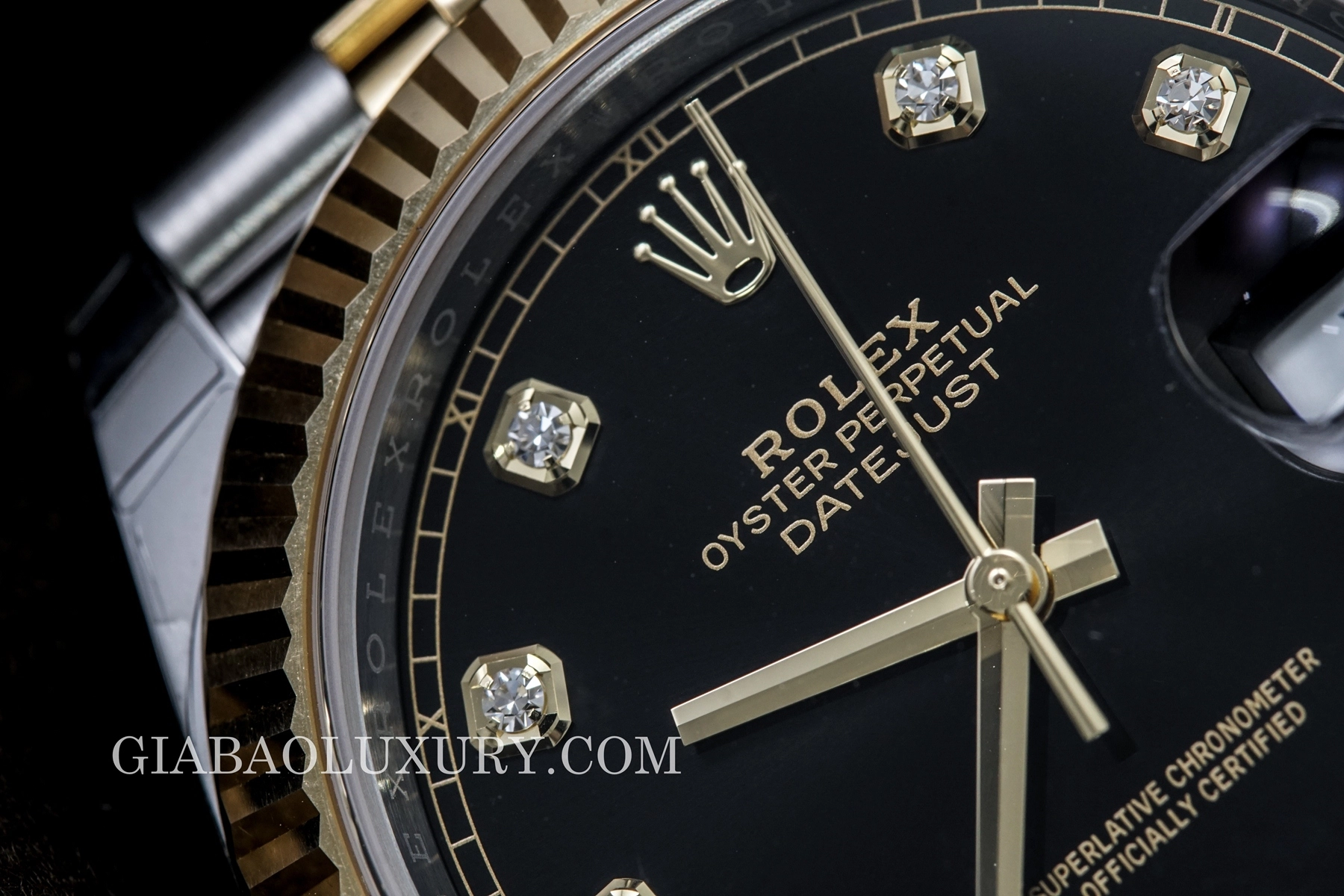 Rolex Datejust 41 126333 mặt đen cọc kim cương — ảnh chi tiết 18