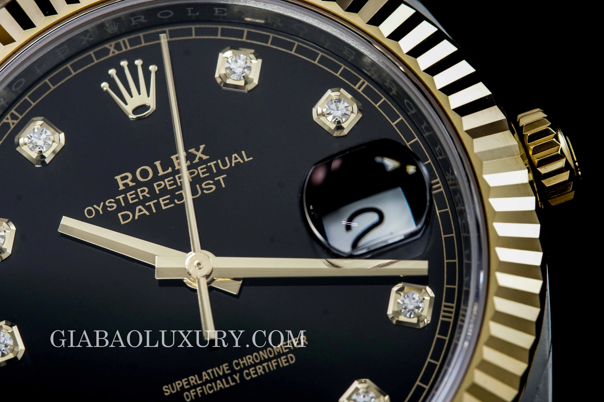 Rolex Datejust 41 126333 mặt đen cọc kim cương — ảnh chi tiết 19