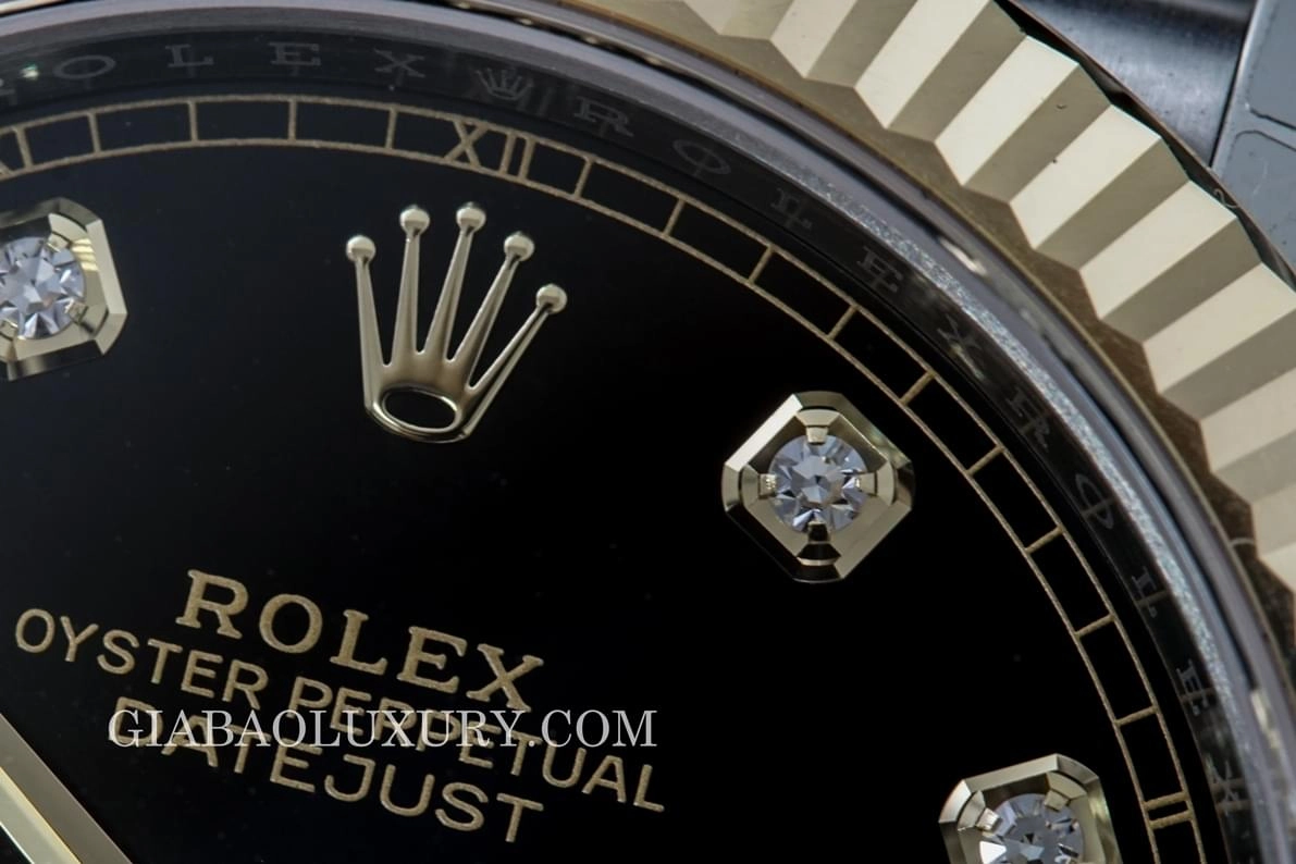 Rolex Datejust 41 126333 mặt đen cọc kim cương — ảnh chi tiết 20