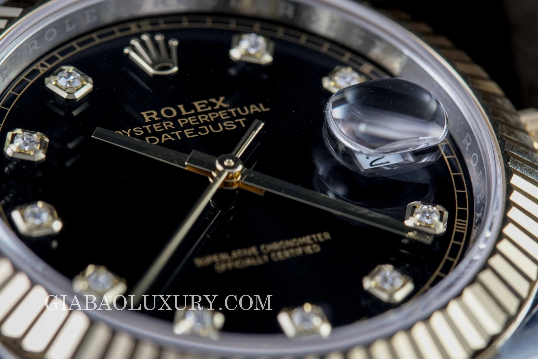 Rolex Datejust 41 126333 mặt đen cọc kim cương — ảnh chi tiết 22