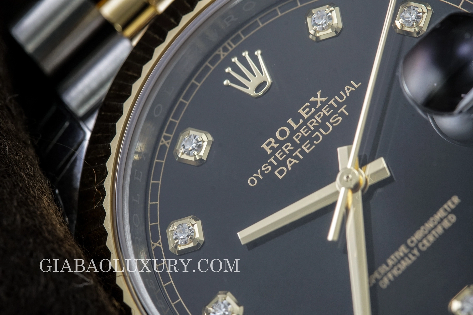 Rolex Datejust 41 126333 mặt đen cọc kim cương — ảnh chi tiết 24