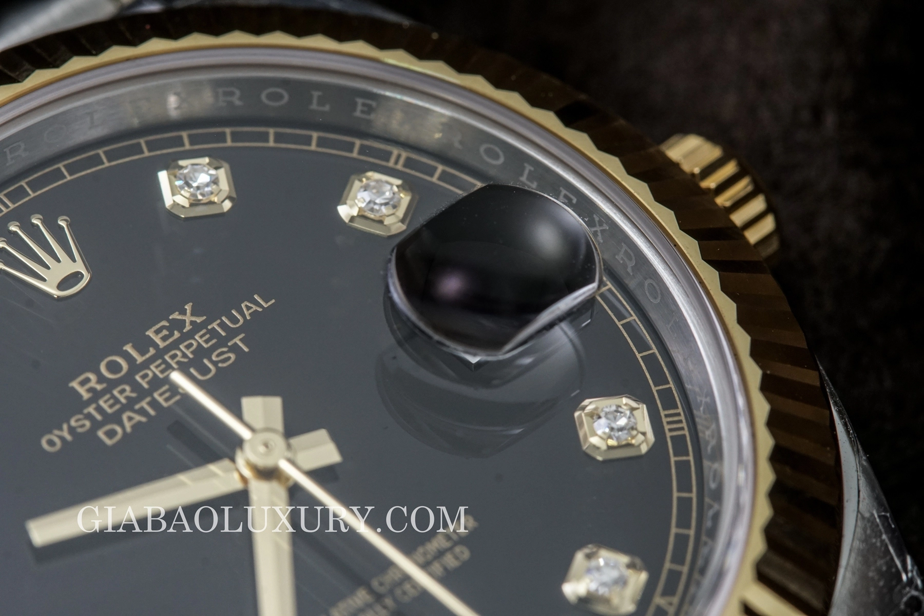 Rolex Datejust 41 126333 mặt đen cọc kim cương — ảnh chi tiết 25