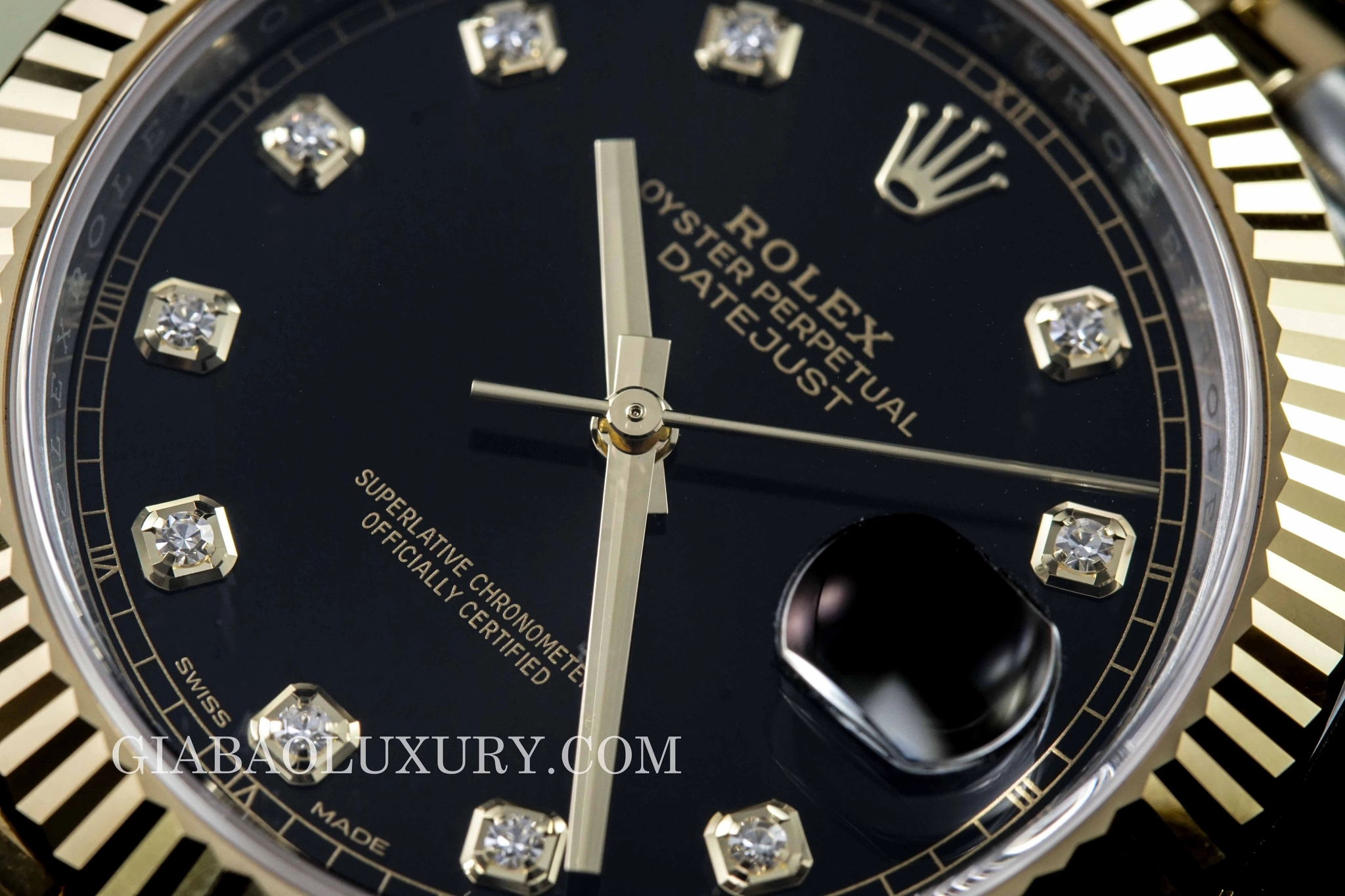 Rolex Datejust 41 126333 mặt đen cọc kim cương — ảnh chi tiết 26
