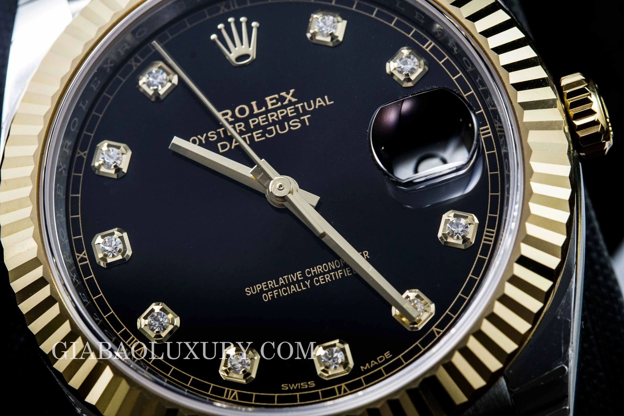 Rolex Datejust 41 126333 mặt đen cọc kim cương — ảnh chi tiết 28