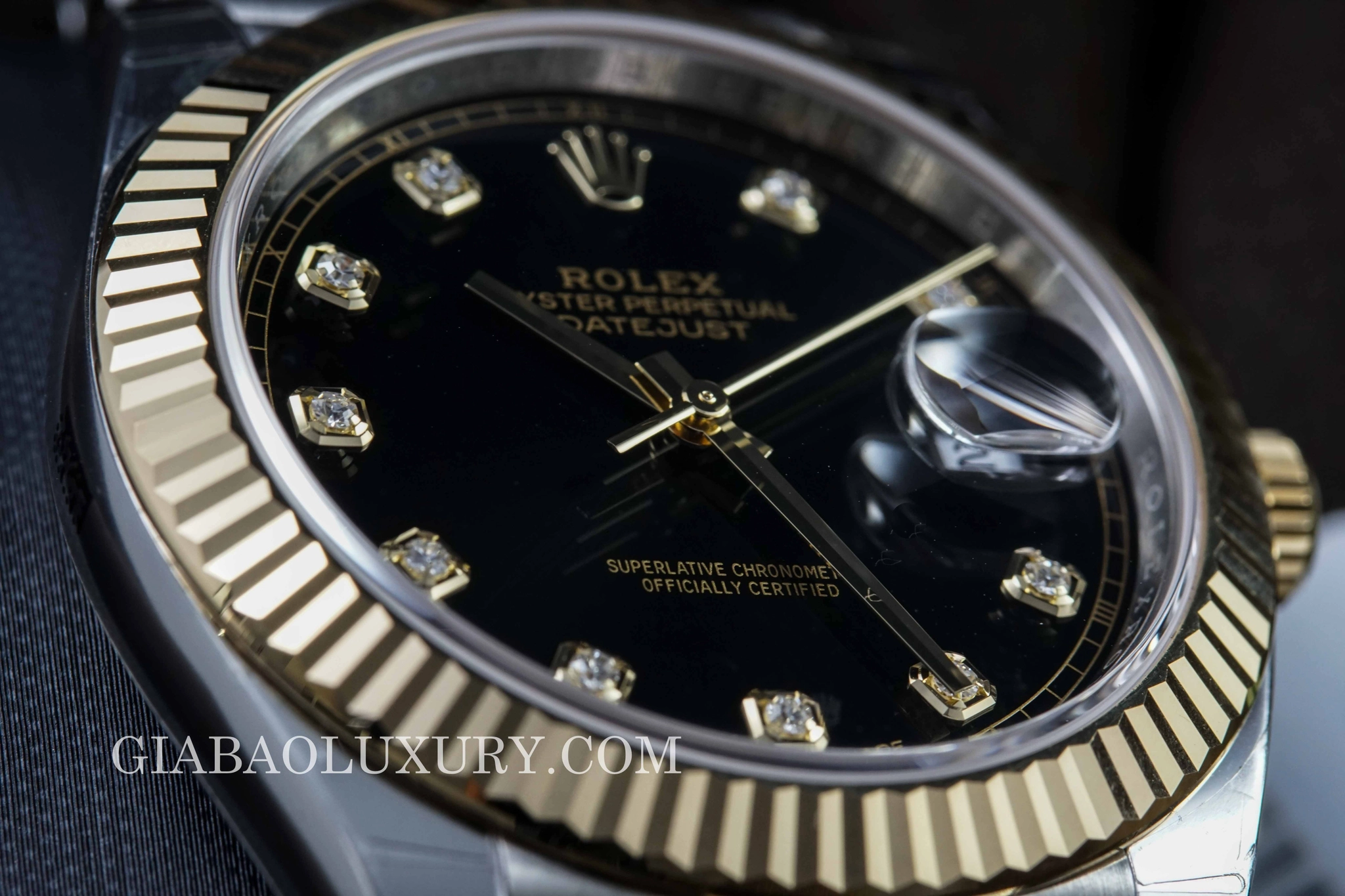 Rolex Datejust 41 126333 mặt đen cọc kim cương — ảnh chi tiết 29
