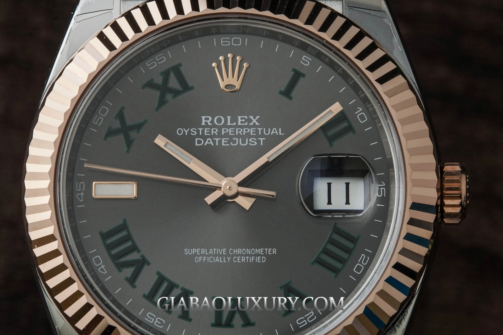 Rolex Datejust 41 mặt “Wimbledon”: 126331 và 126334: mặt số Wimbledon với số La Mã xanh