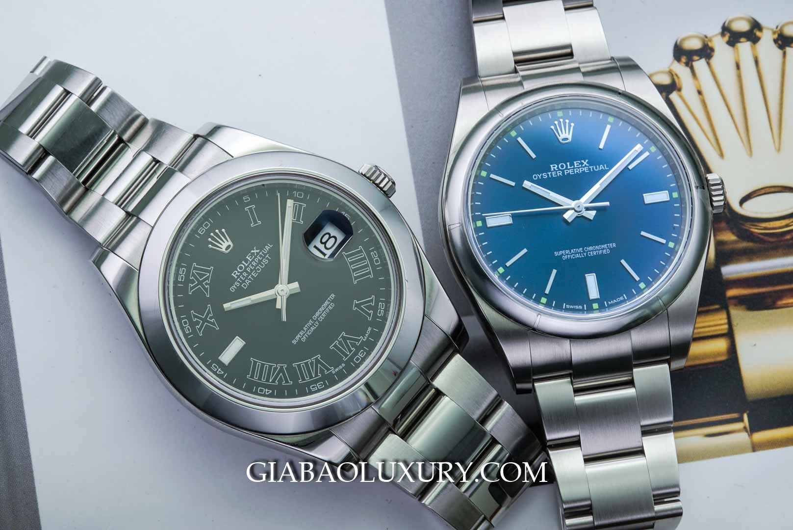 Rolex Datejust II 116333 mặt số Ivory: Datejust II đặt cạnh Datejust thế hệ khác