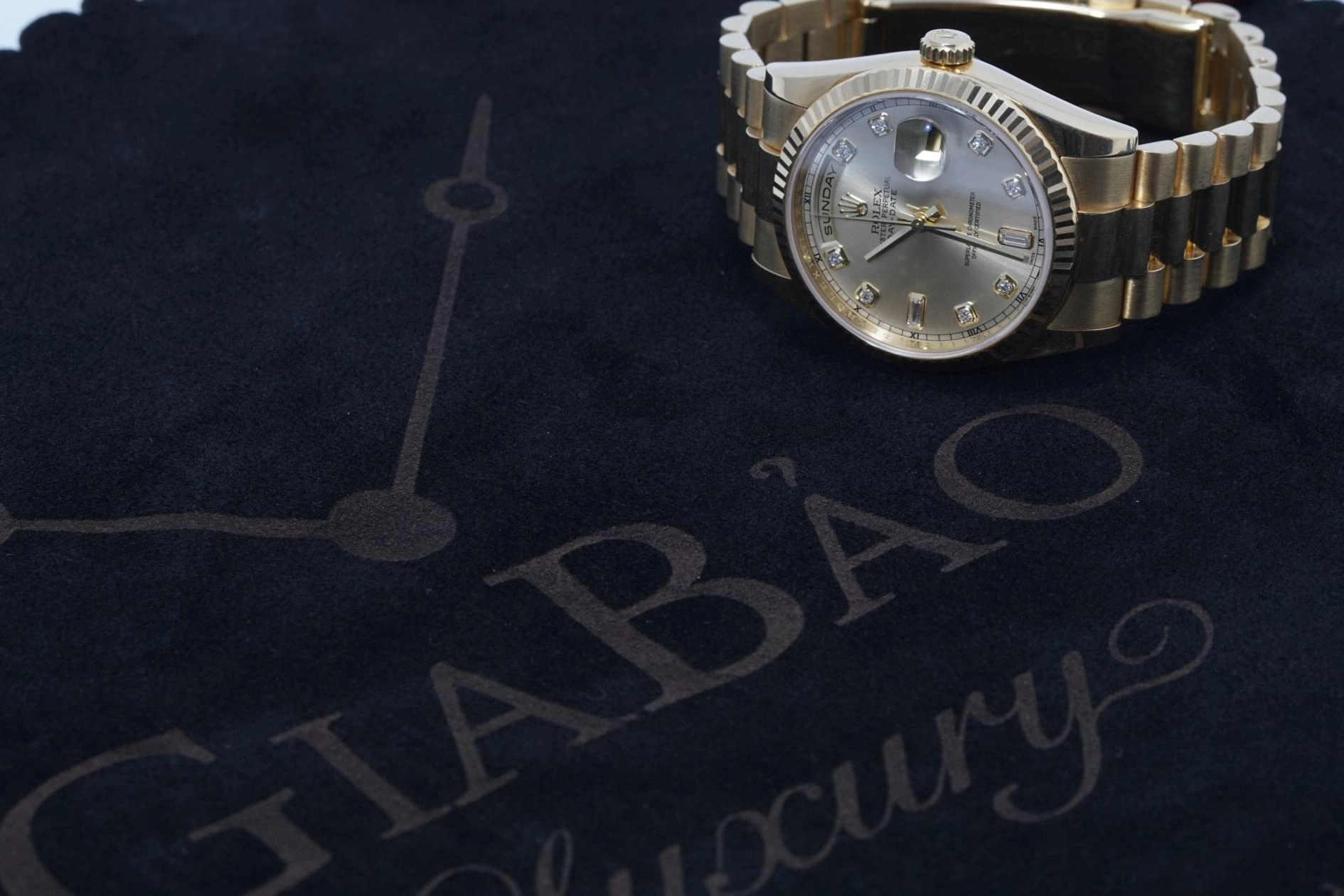 Rolex Day-Date 118238 mặt hồng cọc kim cương — ảnh chi tiết 03