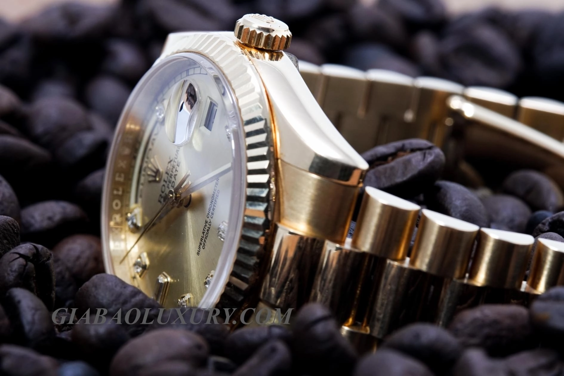 Rolex Day-Date 118238 mặt hồng cọc kim cương — ảnh chi tiết 14