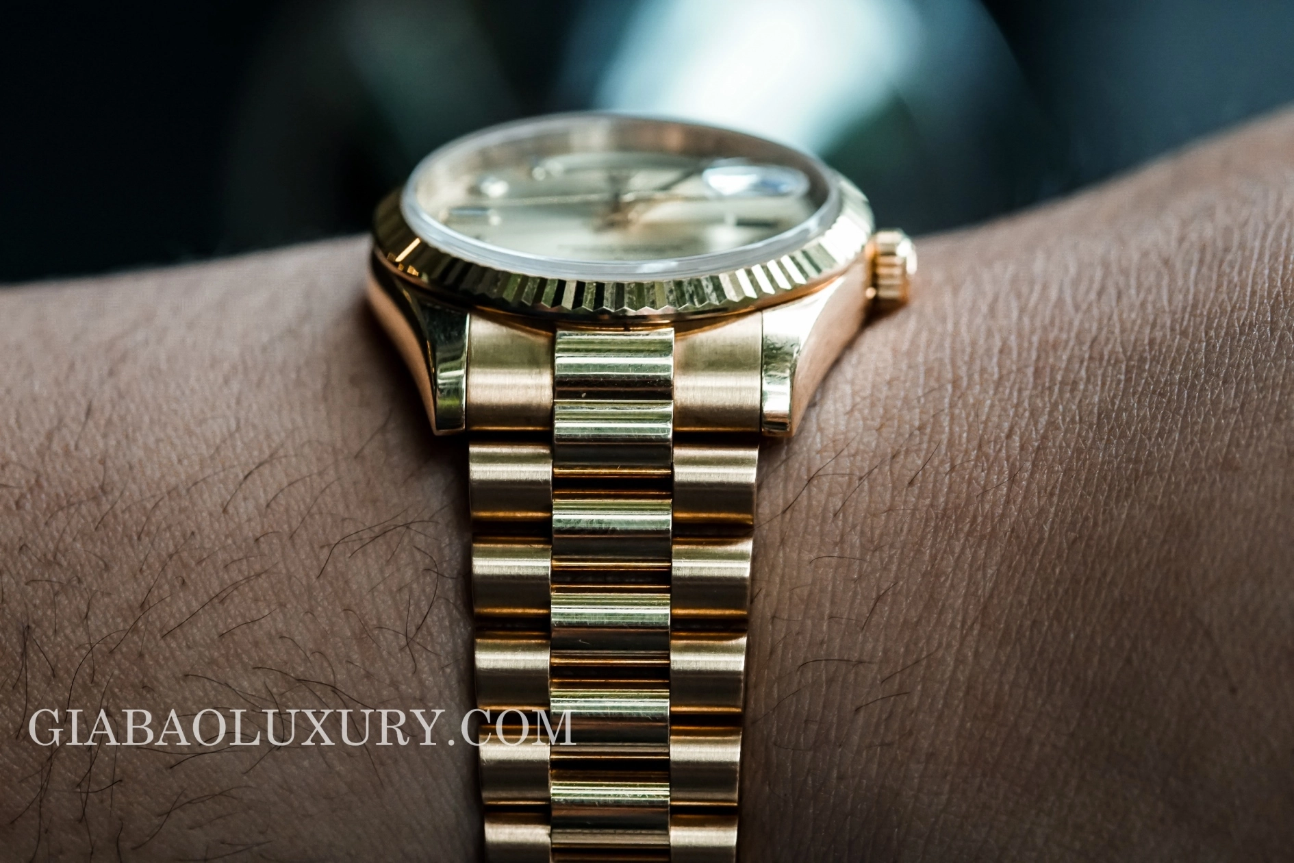 Rolex Day-Date 118238 mặt hồng cọc kim cương — ảnh chi tiết 18