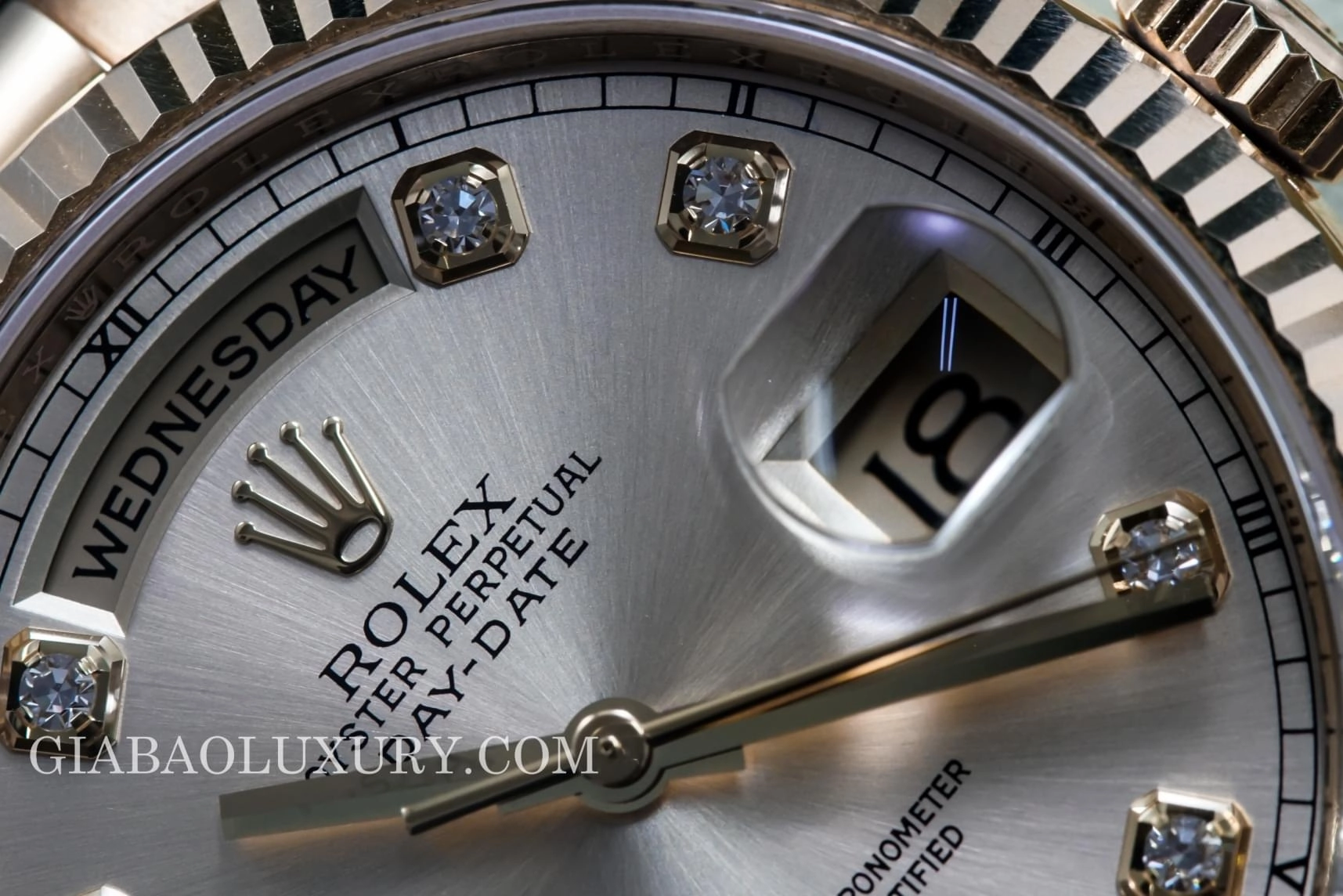 Rolex Day-Date 118238 mặt hồng cọc kim cương — ảnh chi tiết 22