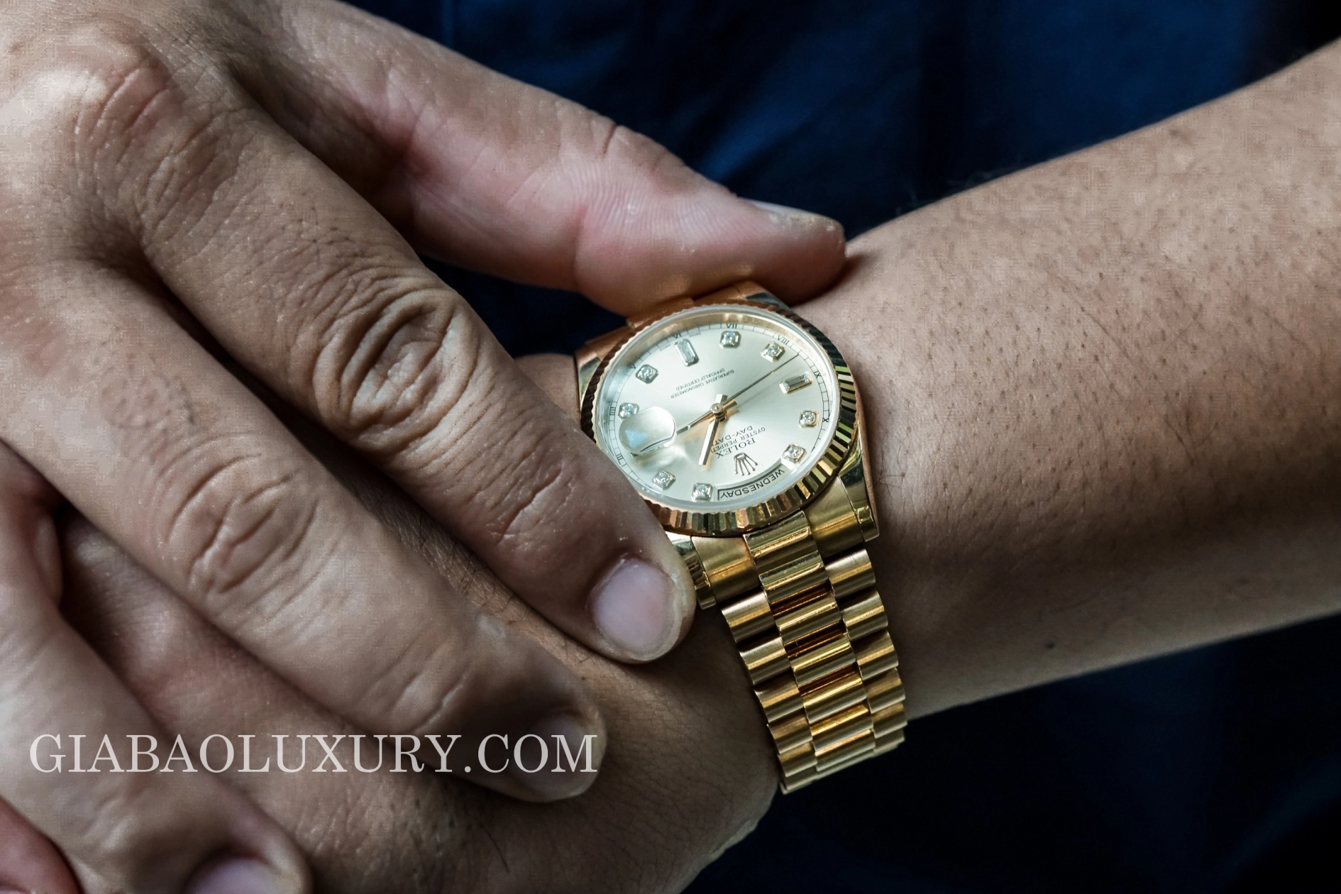 Rolex Day-Date 118238 mặt hồng cọc kim cương — ảnh chi tiết 29