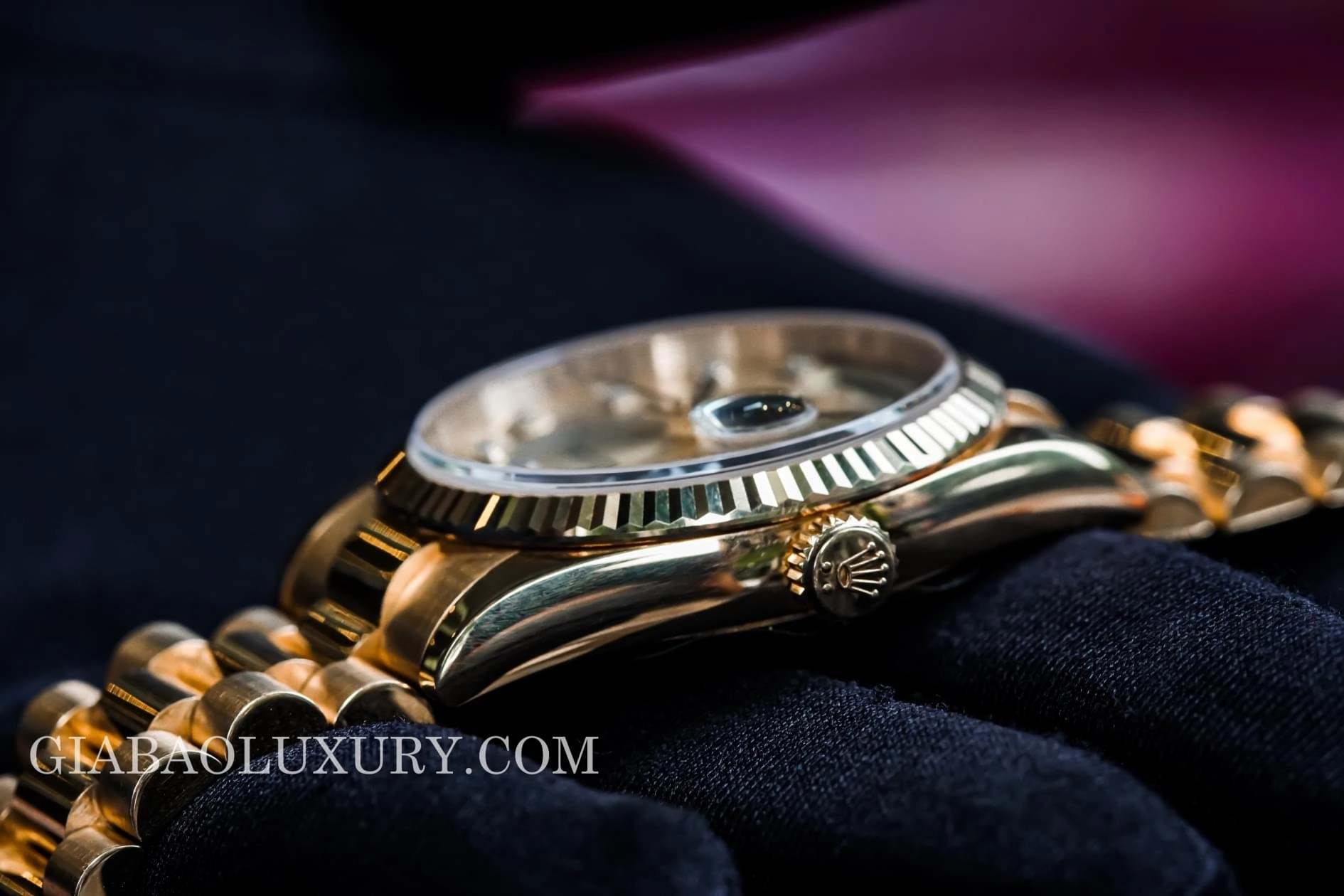 Rolex Day-Date 118238 mặt hồng cọc kim cương — ảnh chi tiết 32
