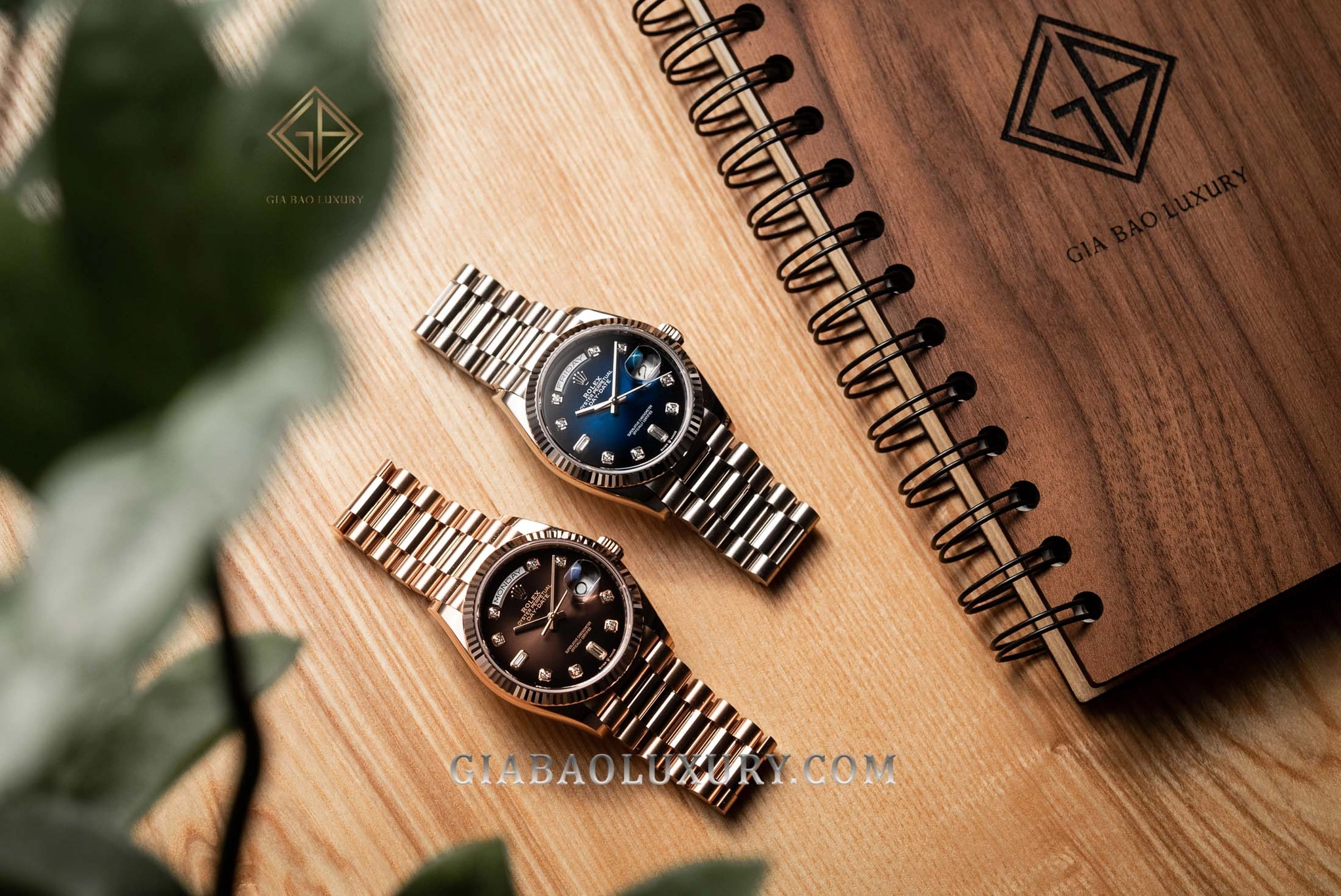 Rolex Day-Date 36 Ref. 128235 mặt nâu ombré: So sánh sắc độ mặt ombré trong dòng Day-Date 36