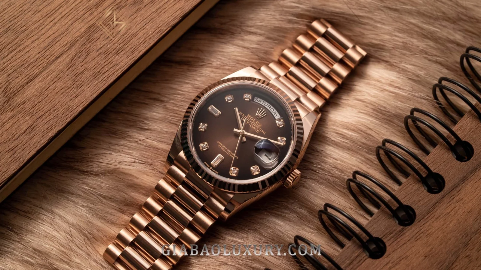 Rolex Day-Date 36 Ref. 128235 mặt nâu ombré