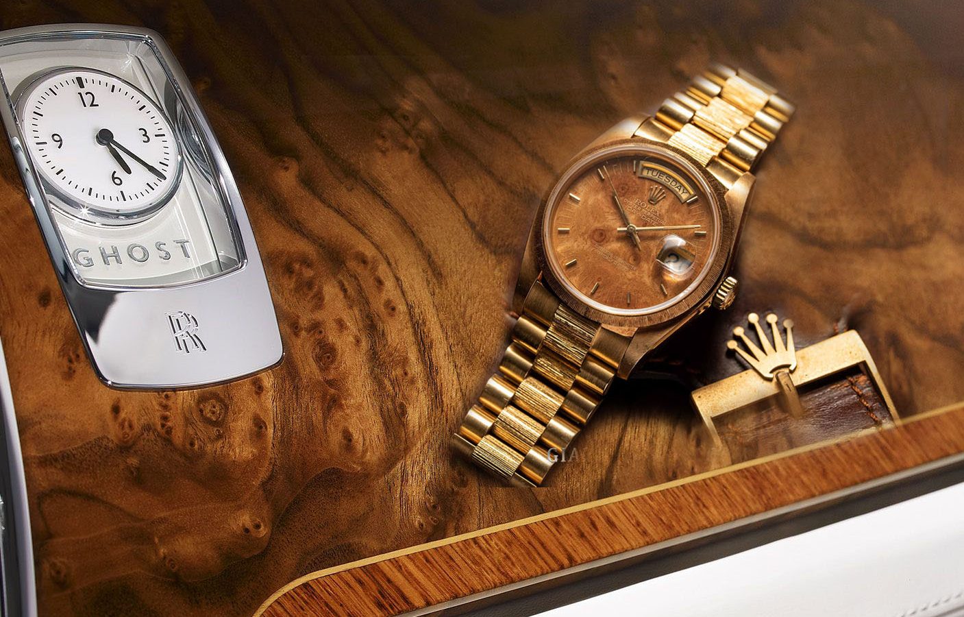 Rolex Day-Date 18078 mặt số gỗ và bark