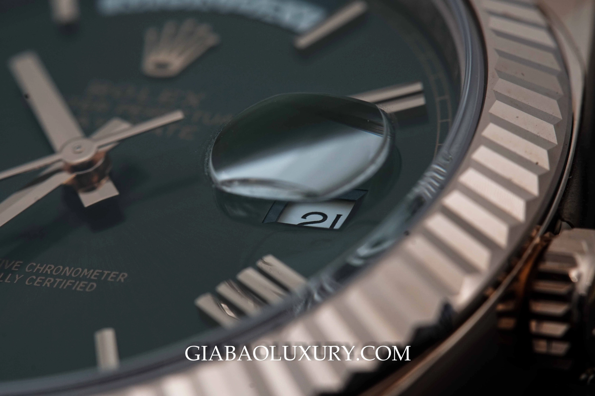 Rolex Day-Date 40 228235 mặt olive: dấu mốc 60 năm — ảnh chi tiết 04