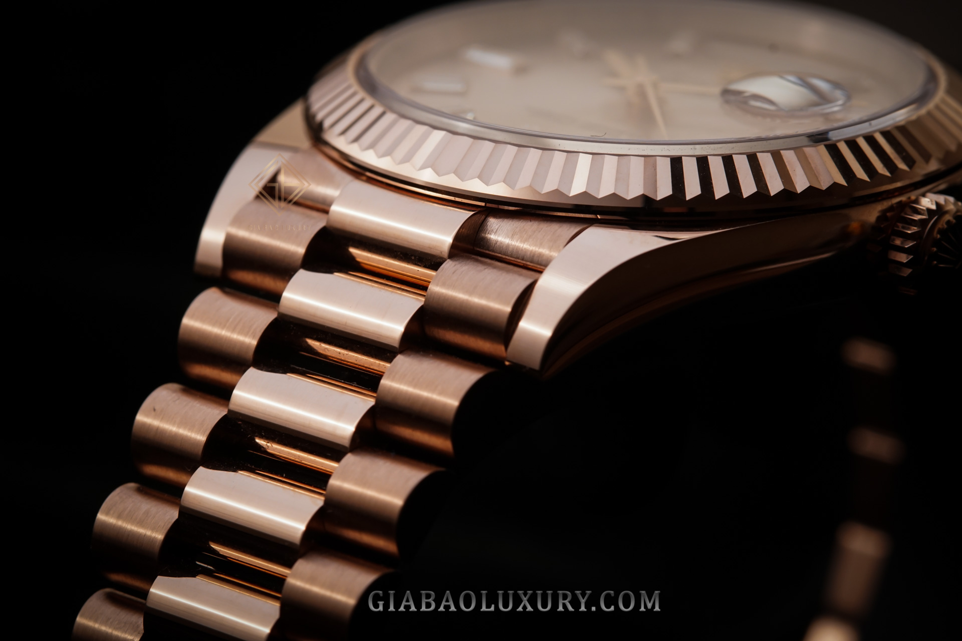 Rolex Day-Date 40 Ref. 228235 Sundust đính kim cương — ảnh chi tiết 1