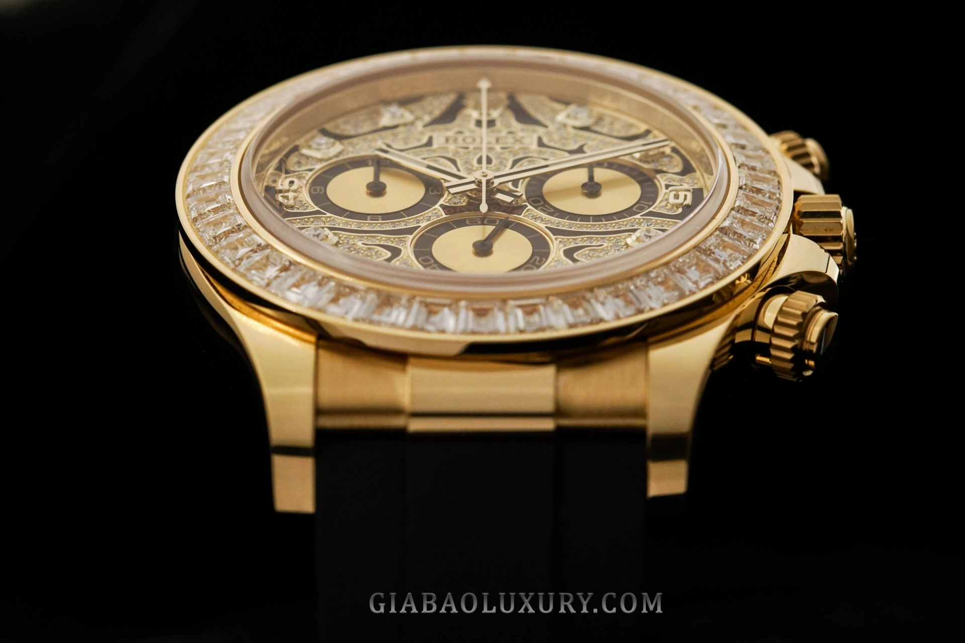 Rolex Daytona 116588TBR “Eye of the Tiger”: vành kim cương baguette trên Daytona 116588TBR