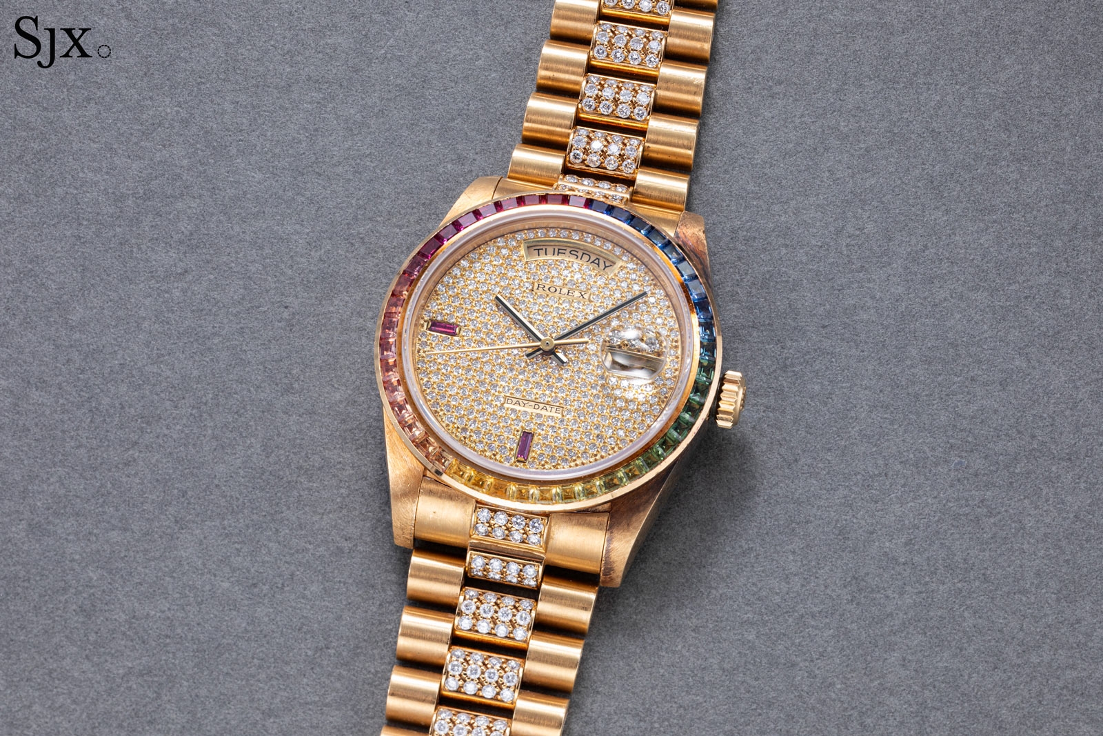 Rolex Day-Date Ref. 18188 Rainbow đính kim cương