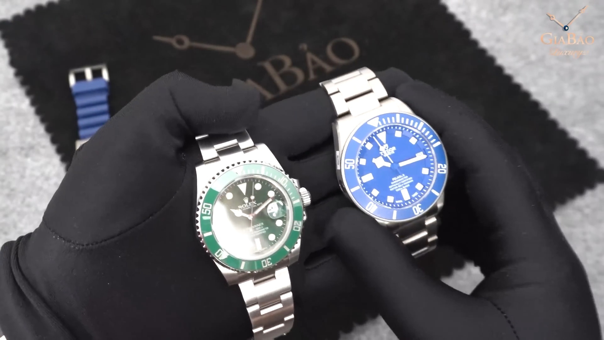 Rolex Hulk 116610LV và Tudor Pelagos 25600TB đặt cạnh nhau