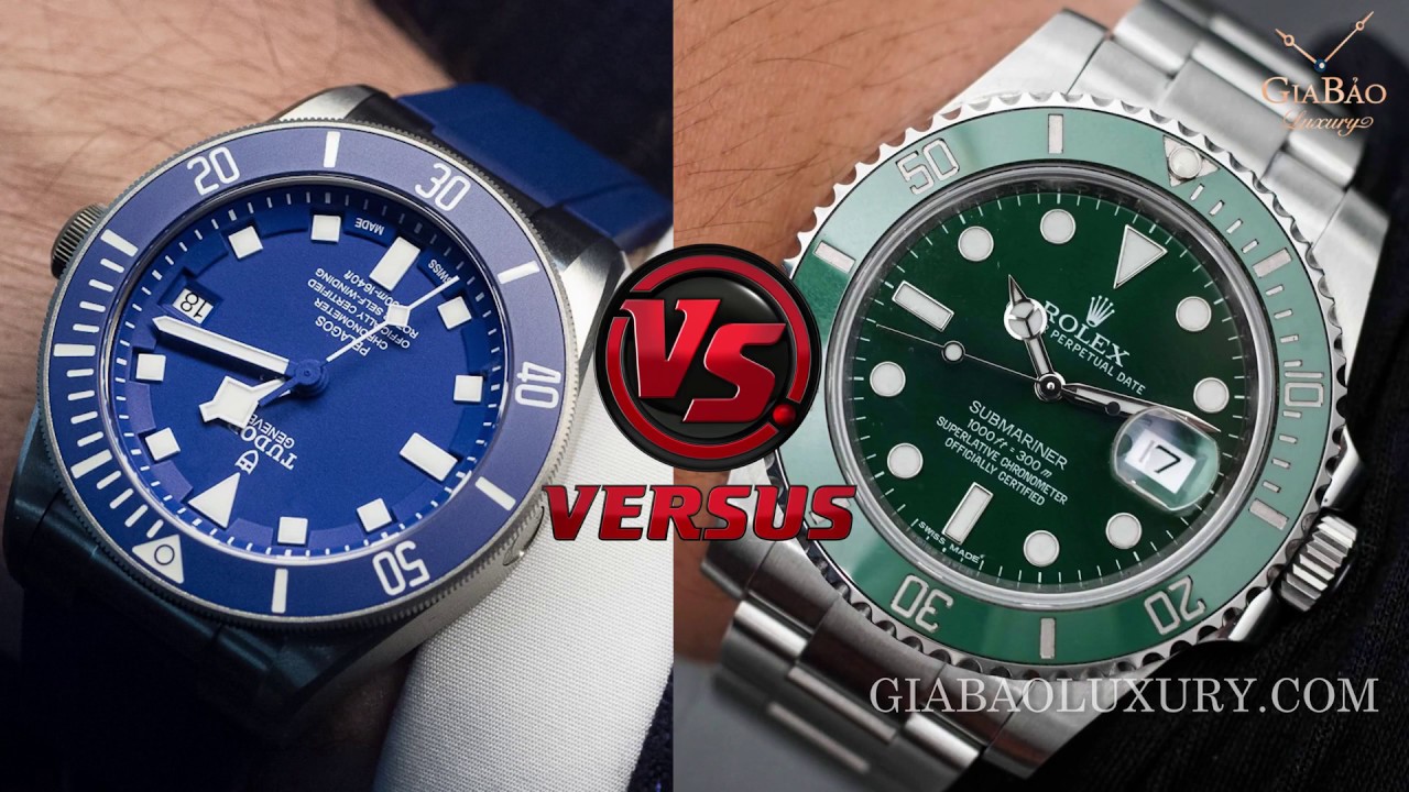 Rolex Hulk 116610LV và Tudor Pelagos 25600TB