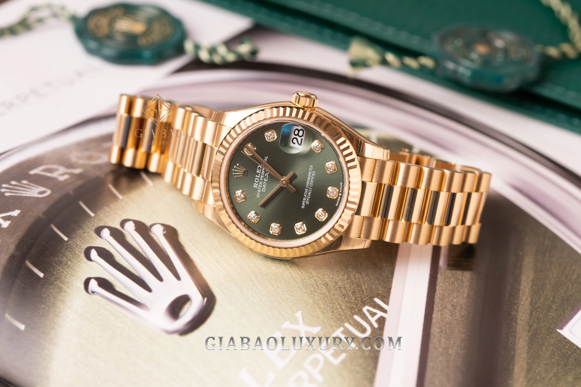 Rolex Datejust 31 Ref. 278278 mặt olive: Rolex Datejust 31 Ref. 278278 mặt olive