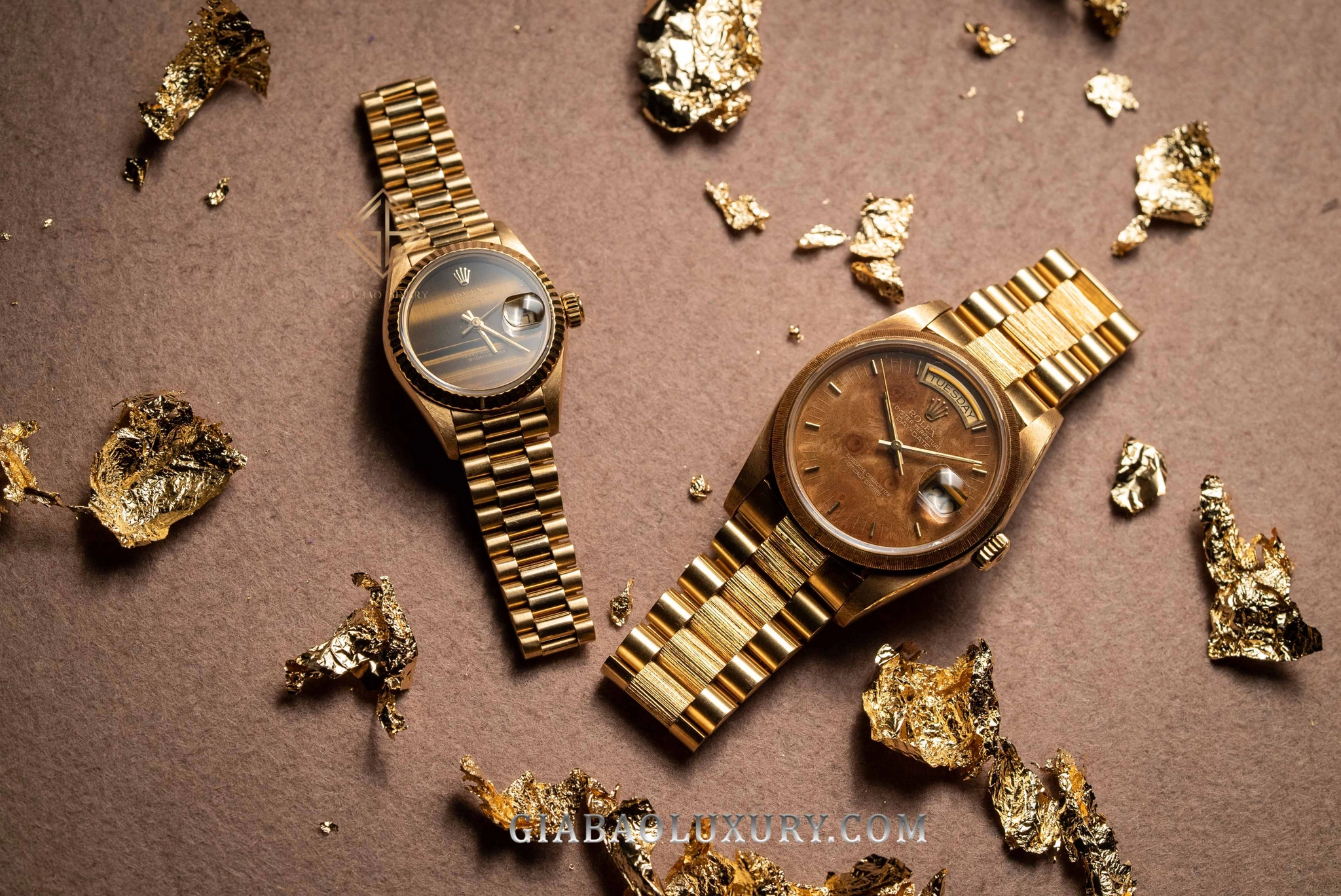 Rolex Lady-Datejust 69178 mặt số Tiger Eye: Lady-Datejust 69178 nhìn chính diện với mặt số Tiger Eye