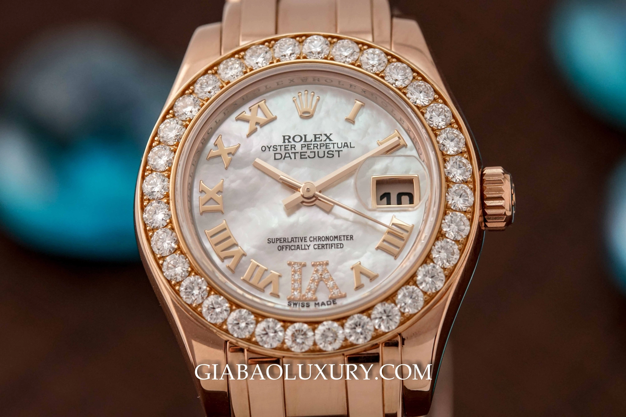 Rolex Pearlmaster 80315: vỏ Everose 29 mm và mặt xà cừ — ảnh chi tiết 13