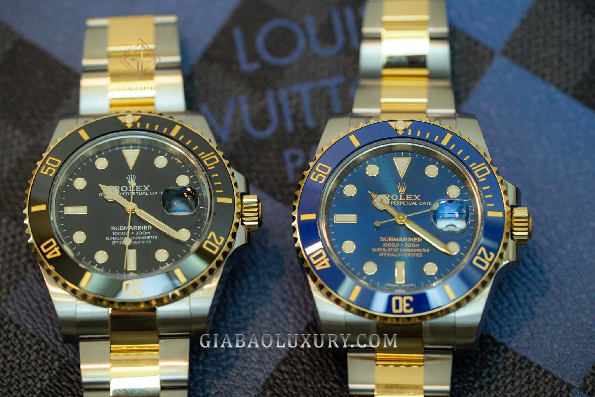 Rolex Submariner 116613LB và 126613LB: khác biệt cốt lõi: Hai cấu hình Submariner Yellow Rolesor mặt đen và mặt xanh