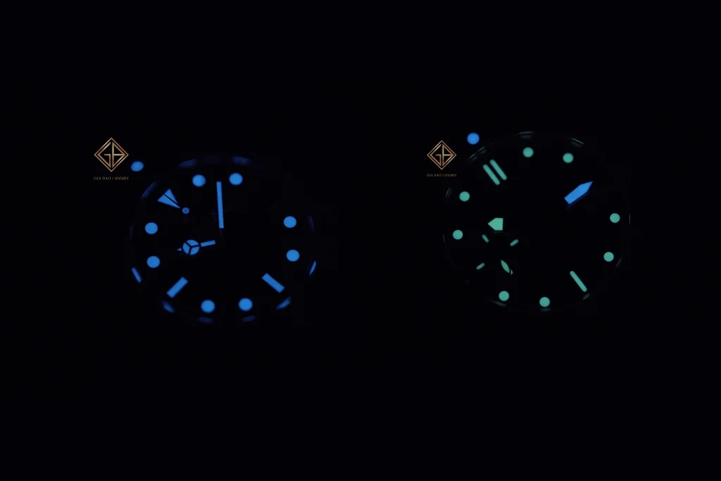 Rolex Submariner 126610LN và Panerai Submersible PAM00973: khả năng phát quang của hai đồng hồ lặn