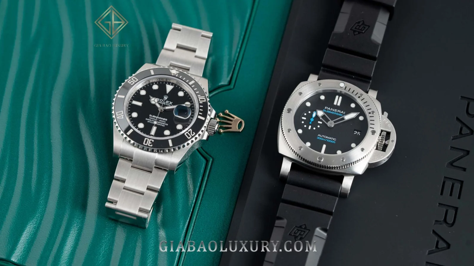 Rolex Submariner 126610LN và Panerai Submersible PAM00973