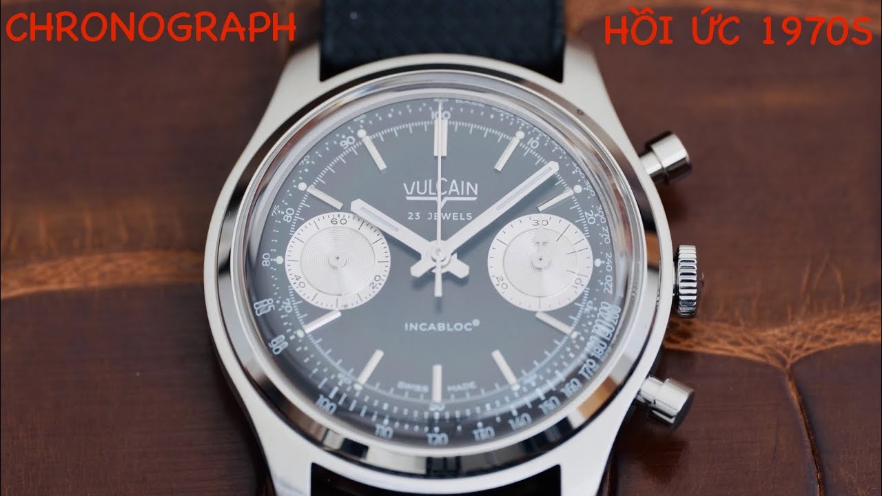 Vulcain Chronograph 1970s: chronograph 38 mm