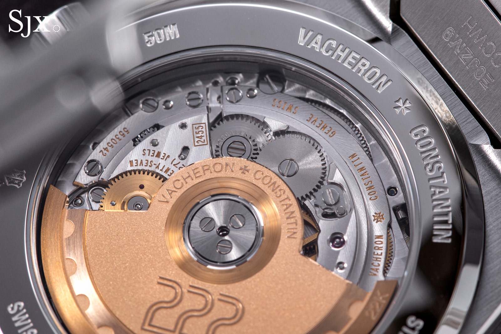 Calibre 2455/2 và rotor vàng của Vacheron Constantin Historiques 222