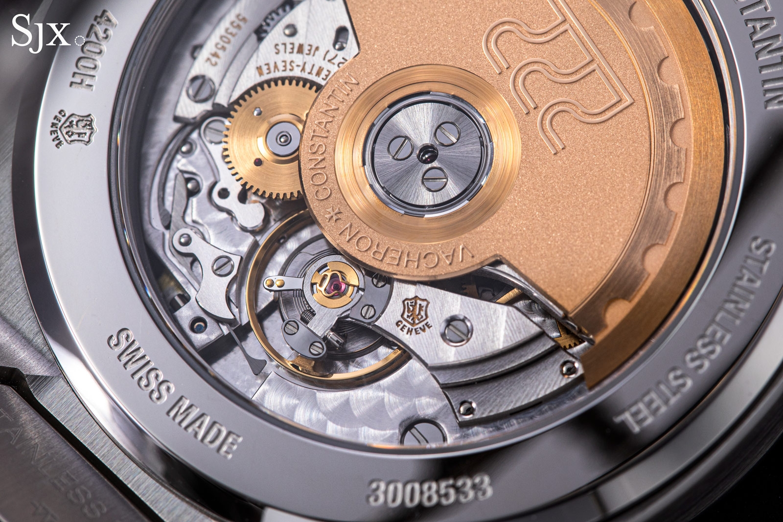 Chi tiết cầu máy, rotor và bánh cân bằng calibre Vacheron Constantin 2455/2