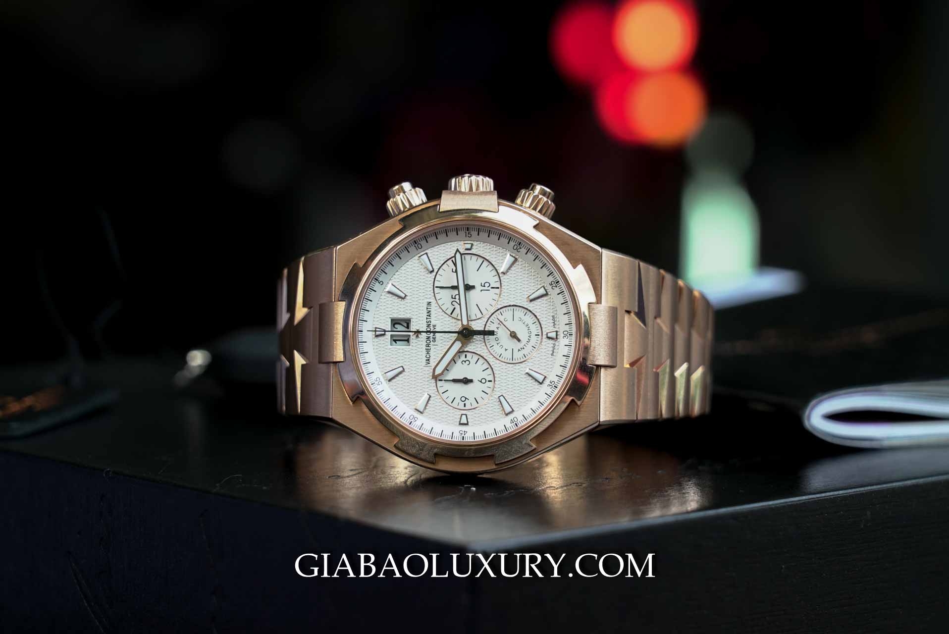 Vacheron Constantin Overseas Chronograph 49150 vàng hồng — ảnh chi tiết 1