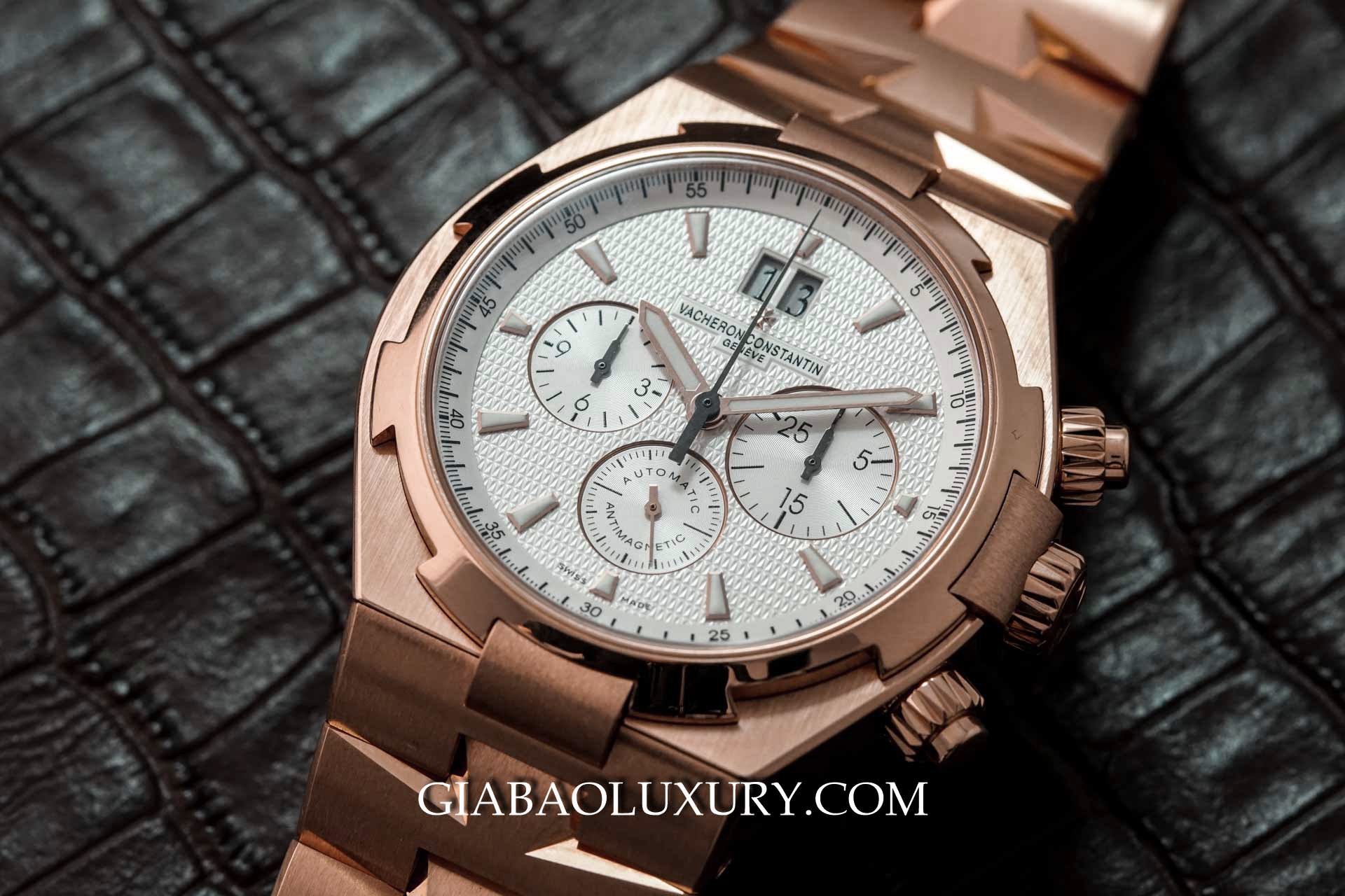 Vacheron Constantin Overseas Chronograph 49150 vàng hồng — ảnh chi tiết 3