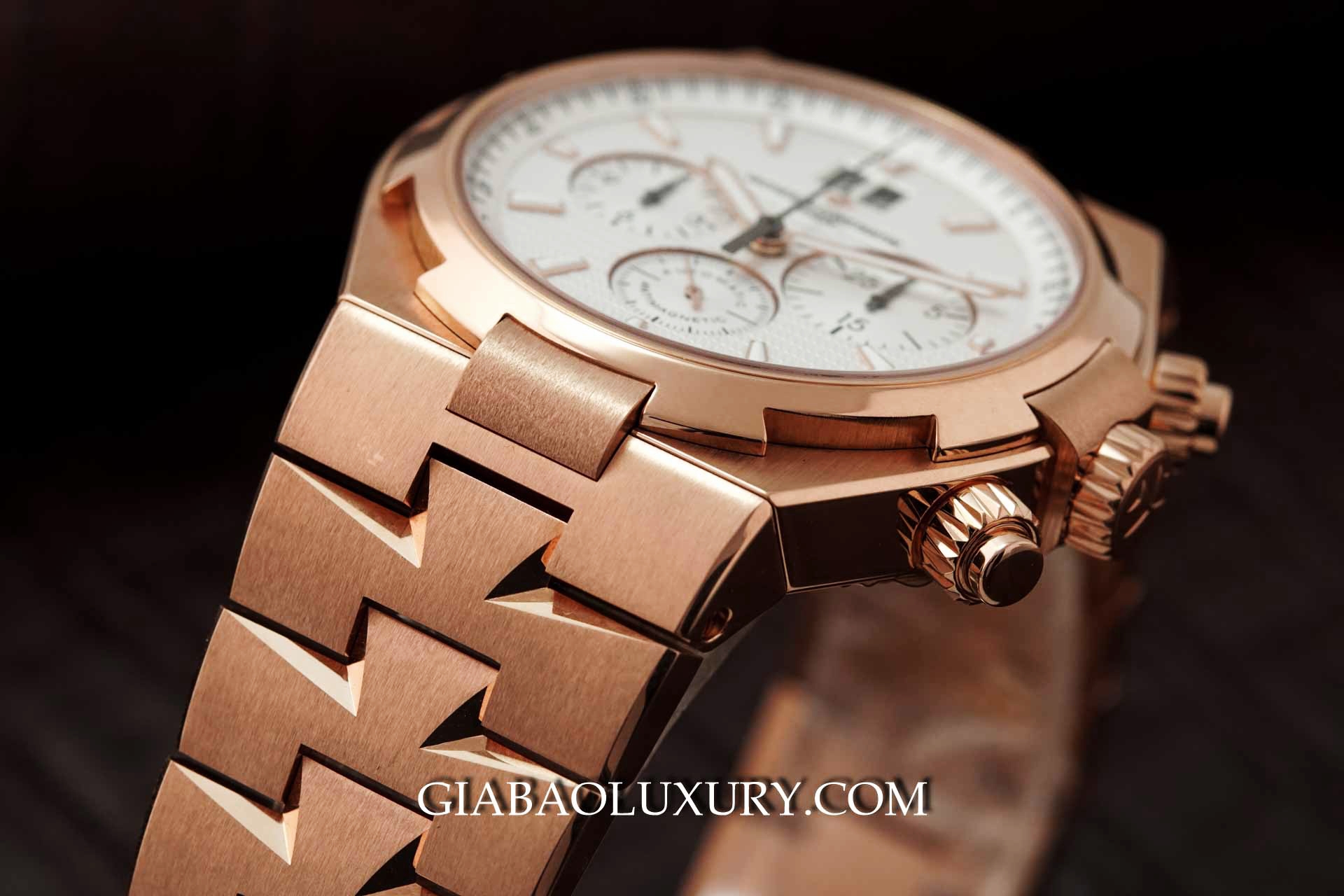 Vacheron Constantin Overseas Chronograph 49150 vàng hồng — ảnh chi tiết 6