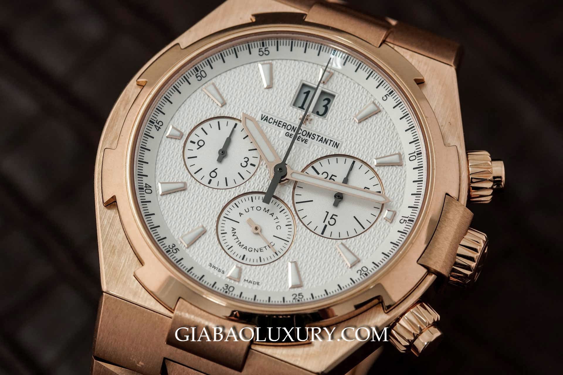 Vacheron Constantin Overseas Chronograph 49150 vàng hồng — ảnh chi tiết 8