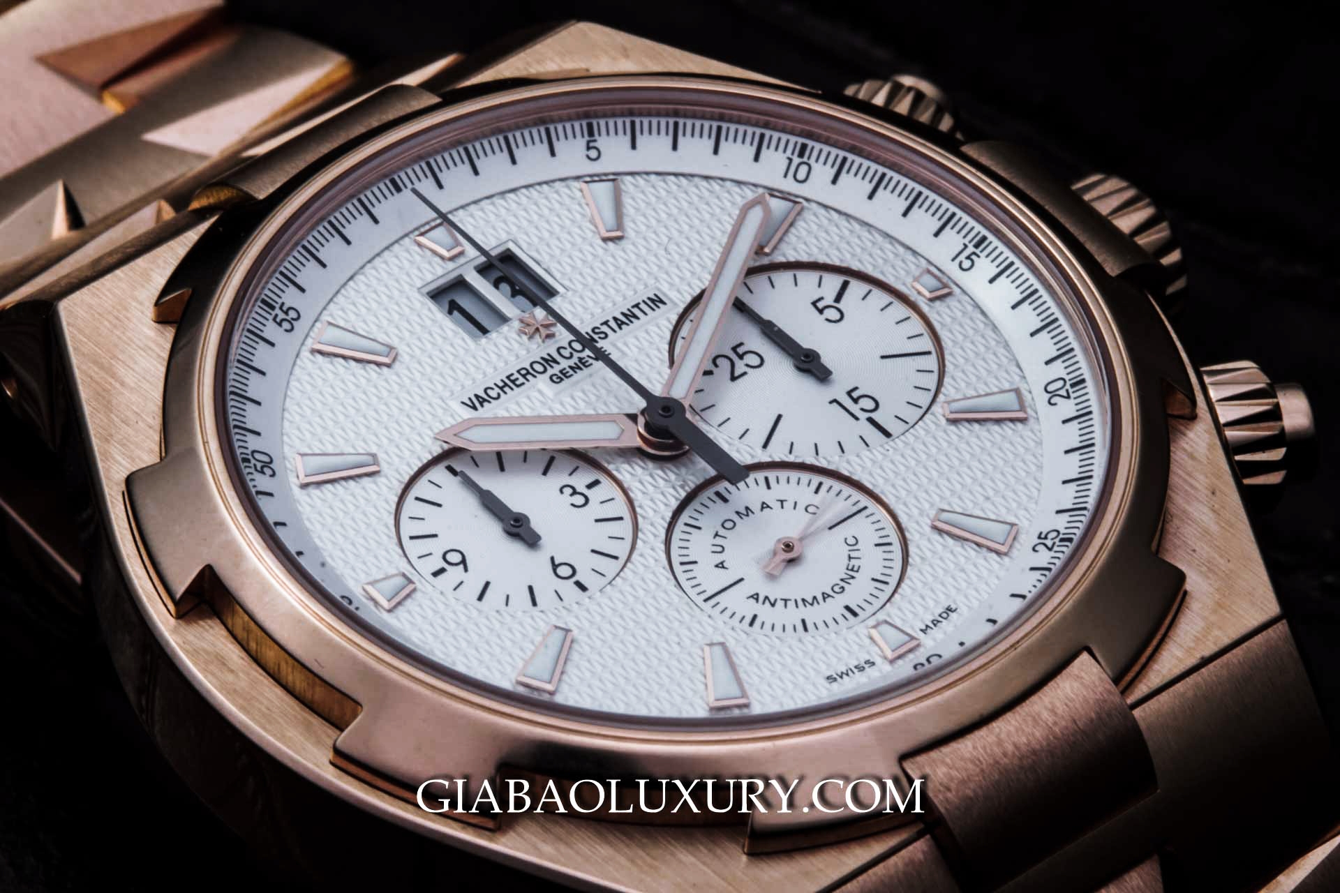 Vacheron Constantin Overseas Chronograph 49150 vàng hồng — ảnh chi tiết 9