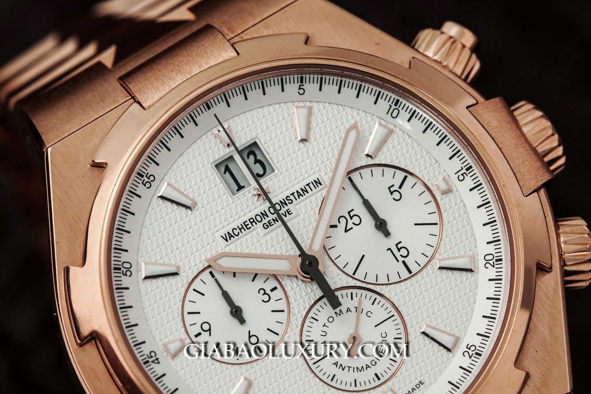 Vacheron Constantin Overseas Chronograph 49150 vàng hồng — ảnh chi tiết 10