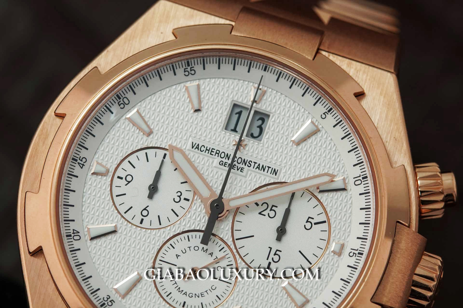 Vacheron Constantin Overseas Chronograph 49150 vàng hồng — ảnh chi tiết 11
