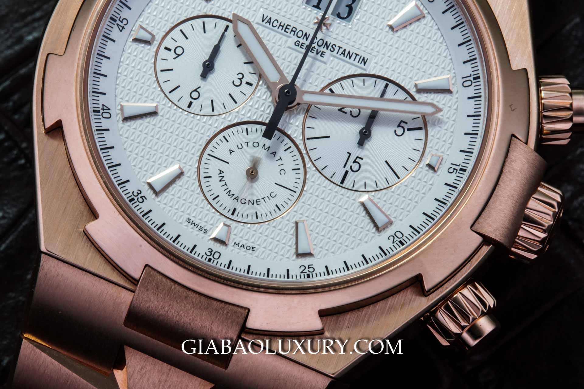 Vacheron Constantin Overseas Chronograph 49150 vàng hồng — ảnh chi tiết 12