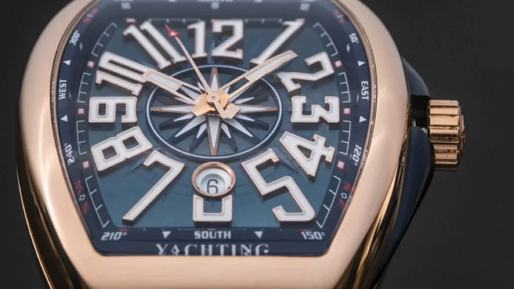 Mặt trước Franck Muller Vanguard Yachting với hoa gió