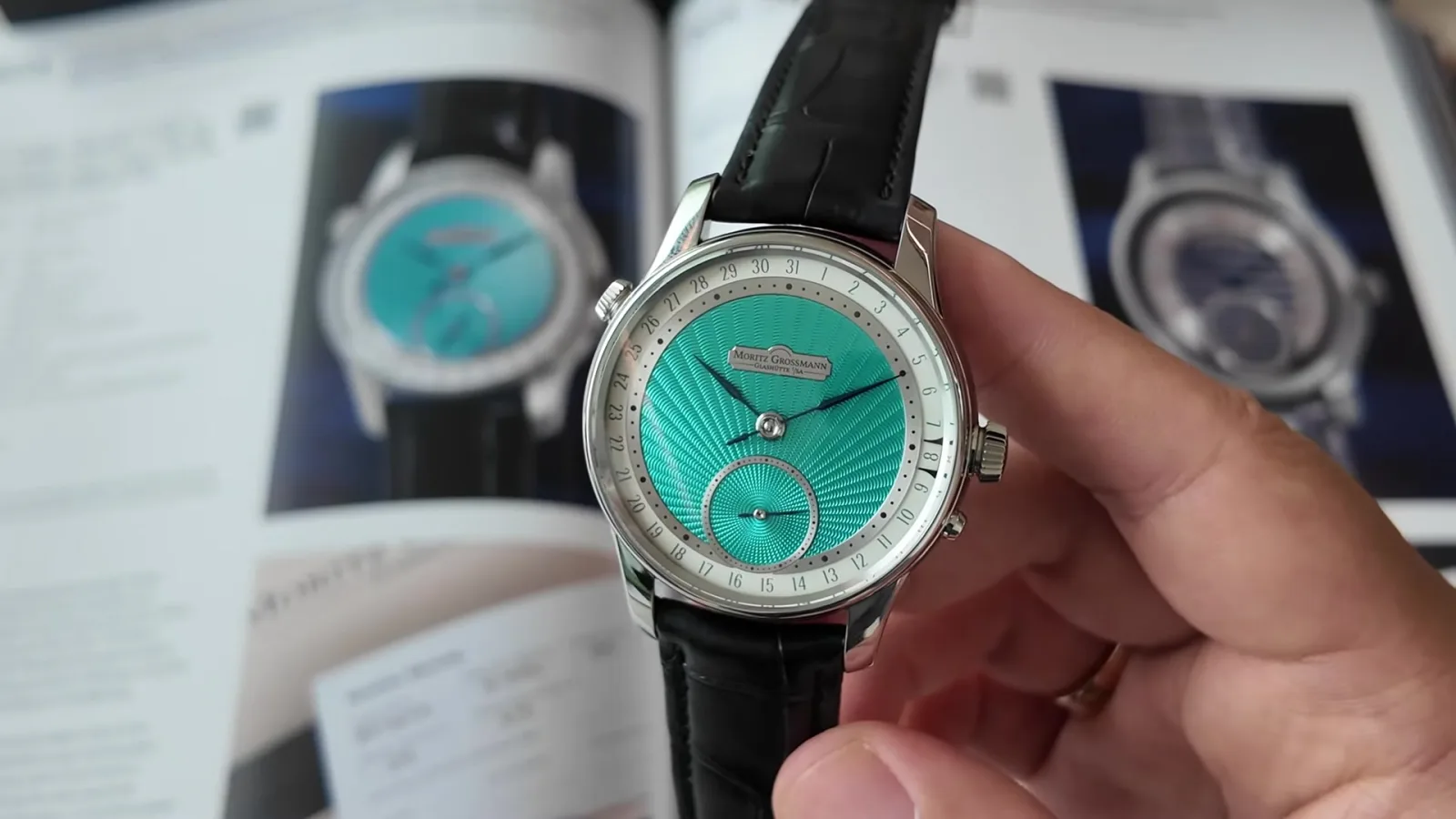 Moritz Grossmann MG-003406 Date Turquoise mặt số xanh ngọc