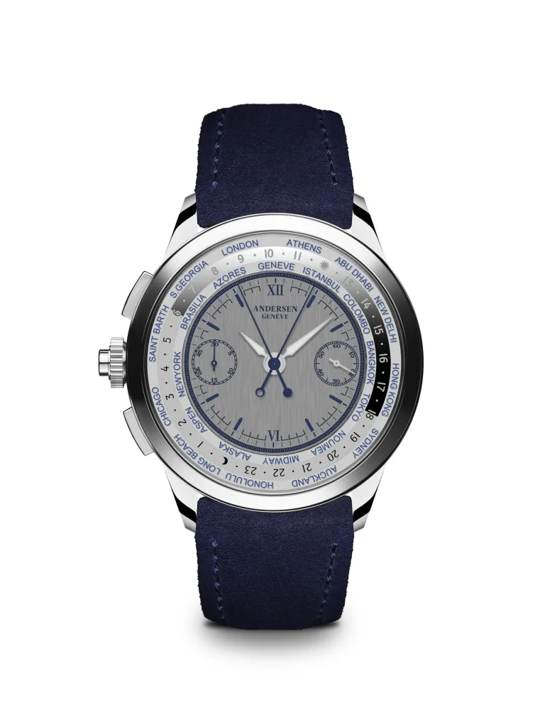Toàn bộ mặt trước Andersen Genève Rattrapante Mondiale Ref. 631