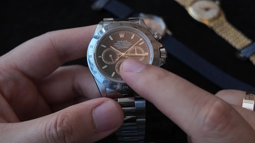 Cận cảnh mặt số phụ Rolex Daytona 16520 Patrizzi