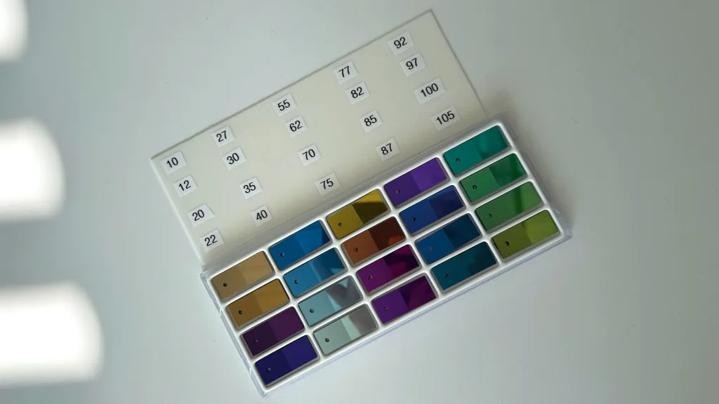Bảng mẫu điện áp anodization cho Strehler Säntis
